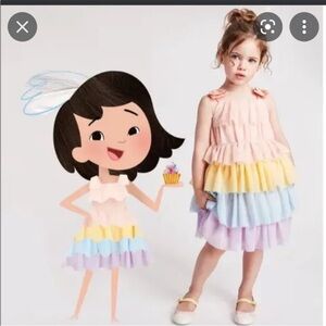ISO Janie & Jack x Juno Valentine tiered tulle dress size 6